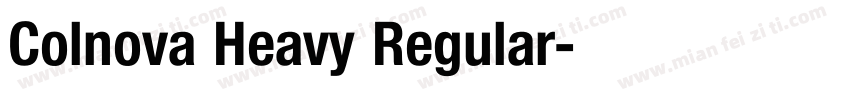 Colnova Heavy Regular字体转换